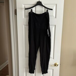 Beyond Yoga Black Track Pants with Elastic Cuffs